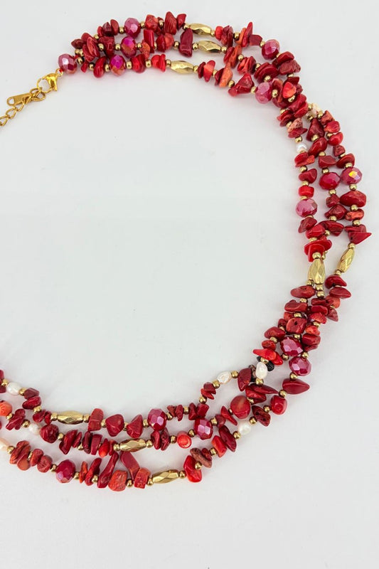 Collier Coraille rouge